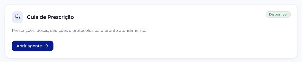 Cartão do agente Guia de Prescrição da Medfull IA, disponível na assinatura